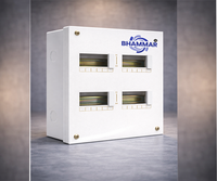 Boîtier de distribution MCB métallique (porte simple - TPN) 16 pôles, plaque factice de liaison de phase pour barre omnibus neutre de qualité supérieure, modèle KK22, usage industriel