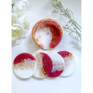 แผ่นรองแก้วเรซิ่นหรูหรา รูปทรงวงรีและทรงกลม ของตกแต่งบ้านสำหรับชุดเสิร์ฟเครื่องดื่ม - Product Image 2