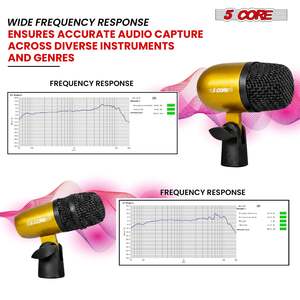 Kit de Micrófonos Profesionales de Condensador Cardioide XLR de 5 Núcleos para Conga, Snare y Tom - Product Image 4