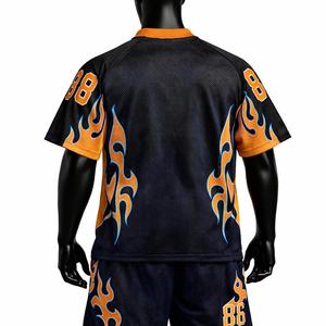 Camiseta de Fútbol Americano de Diseño Personalizado, 100% Poliéster, Unisex, Manga Corta, Secado Rápido, Ropa Deportiva, Sublimación - Product Image 2