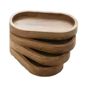 Plateau en bois de manguier fabriqué à la main de conception d'aspect simple petit plateau en bois fait à la main - Product Image 4