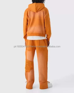 Conjunto de Sudadera con Capucha y Pantalones Deportivos Ligeros de Alta Calidad con Cierre, Logotipo Personalizado, Ropa Urbana de Invierno, Tallas Grandes, Personalizable, 100% Algodón - Product Image 6