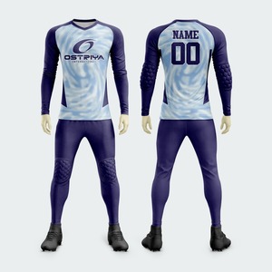 Soccer Goalkeeper <b>Padded</b> Uniform with Long Sleeve Trouser <b>Heat</b>-Transfer Printed Breathable Quick Dry Team Uniform 2026 Season - Product Image 1