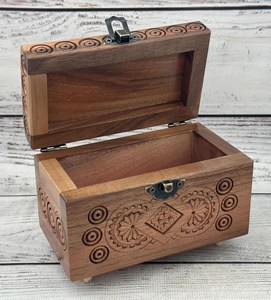 Caja de Madera Decorativa y Económica para Guardar Tesoros Personales, Regalos, Joyas y Pequeños Accesorios con Estilo Rústico Vintage - Product Image 1