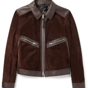 พร้อมส่ง กระเป๋าหนังแท้สีน้ำตาลสำหรับผู้ชาย สไตล์วินเทจ ทรงบาง กันน้ำ ระบายอากาศ แห้งเร็ว มีซิป กระเป๋าคู่ ช่องใส่ของด้านหน้า แบบนักขี่มอเตอร์ไซค์ - Product Image 5