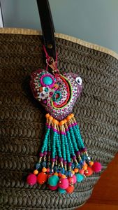 Artisan Handmade Eco-Friendly Classic Embroidery Beaded <b>Keychain</b> with Elegant Beadwork <b>Customized</b> Design-MD HANDICRAFTS - Product Image 6