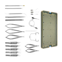 Kit chirurgical manuel pour la cataracte, 21 pièces, ensemble d'instruments de microchirurgie ophtalmique, boîte de stérilisation, acier inoxydable, kit pour usage hospitalier