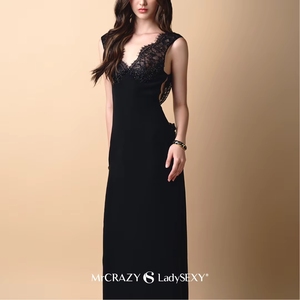 Custom Label Luxury Formal Black Dress Elegant Feminine Style Tailored Fit Flowing <b>Fabric</b> Sustainable Wear Enzo Leo Vietnam - Product Image 1