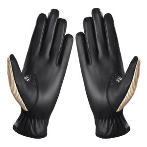 Gants d'équitation durables en néoprène avec dos en tissu texturé, antidérapants, poignet réglable, légers, respirants, gants d'été - Product Image 5