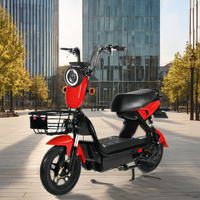 Scooter électrique best-seller en gros avec panier, nouveau vélo de ville 48v DC avec siège arrière, tension 48v, prix bas