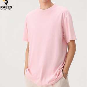 Oversized Long Solid <b>T</b>-<b>Shirt</b> for Men <b>High</b> Quality Short Sleeve Tee <b>with</b> Extended <b>Neckline</b> Cotton Eco-Friendly & Quick Dry - Product Image 3