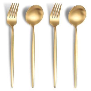 Luxury Royal Designer Gold Floral Flatware <b>Set</b> With <b>Fork</b> Knife <b>And</b> <b>Spoons</b> Dishwasher Safe Wedding Cutlery for Hotel Resort Use - Product Image 4