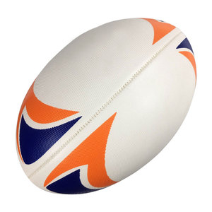 Ballon de rugby officiel de qualité supérieure, cousu à la machine, taille personnalisée, en PVC/PU, en vente - Product Image 3