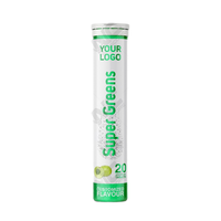 Comprimés effervescents aromatisés Complément alimentaire pour adulte de meilleure qualité Marque privée certifiée GMP Super Greens disponible pour
