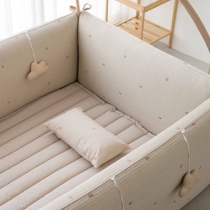 [S.P Company] Lolbaby Baby Playpen Guard 100% Cotton Bumper <b>Bed</b> with Pigment Embroidery - Product Image 1