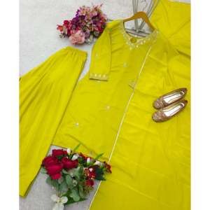 Ensemble de vêtements de soirée haut et bas Dupatta pour femmes styliste - Product Image 5