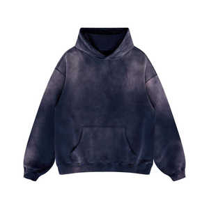 Wholesale Custom Men Acid Wash Hoodie <b>Sun</b> Faded Heavyweight Cotton Streetwear Pullover Sweatshirt Factory - Product Image 1