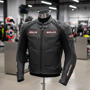Veste en cuir de course professionnelle avec logo personnalisé |   Équipement de moto de style piste OEM en gros |   Veste en cuir de vachette perforée et respirante - Product Image 5