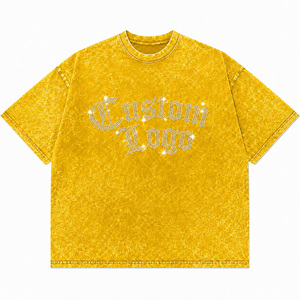 Camiseta Extra Grande con Gráficos de Diamantes de Imitación Personalizados |   Camiseta Urbana de Algodón Premium |   Fabricante OEM ODM - Product Image 1