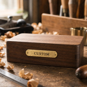 Custom Solid Brass Nameplate Personalized Brass <b>Tag</b> with Logo Text Hammered Metal Label for Furniture Woodwork Cabinets Doors - Product Image 2