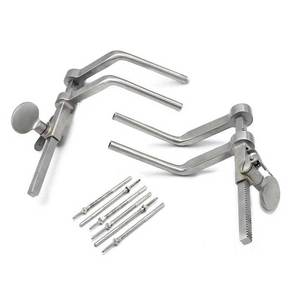 Juego de distractores cervicales Caspar con tornillos y pines, kit completo de instrumentos de acero para cirugía ortopédica, orto-neuroespinal y columna vertebral - Product Image 3