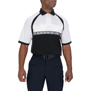 Polo professionnel haute visibilité à manches courtes avec détails réfléchissants, poches utilitaires, design de vêtements de travail haute visibilité pour hommes - Product Image 6