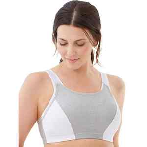 Nouveaux soutiens-gorge de sport respirants en maille pour femmes, course, gym, fitness, yoga, en coton, sans couture, avec broderie décorative, sans armatures, personnalisables à l'avant - Product Image 1
