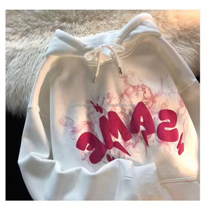 Por encargo de los hombres y las mujeres de la calle gráfico 3D Puff impresión Terry Sudadera con capucha de gran tamaño sudaderas con capucha para el invierno - Product Image 2