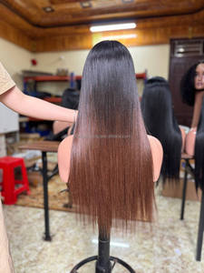 Extensiones de cabello humano virgen del vendedor, pelucas rectas de color natural, cabello vietnamita crudo de doble estiramiento, cierre de encaje suizo de 2x6 - Product Image 3