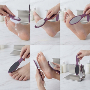 Foot Care Pedicure Kit Foot <b>File</b> Callus Remover Cleaning Brush Dry Cracked Heel - Product Image 4
