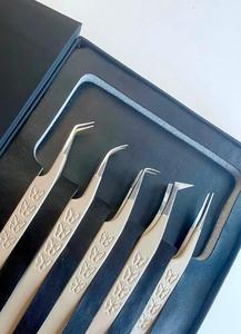 GETUP BROSONS IMPEX Precision Stainless Steel Anti-Static 10mm Eyelash Tweezers Set with Logo <b>Box</b> Packaging 90/Dolphin/<b>Boot</b> - Product Image 6