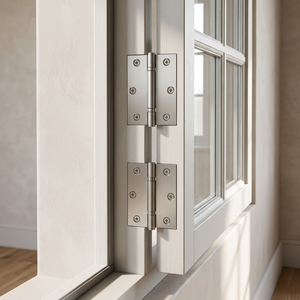 Charnière de porte en acier inoxydable de qualité supérieure, robuste, finition polie, résistante à la rouille, avec trous de fixation pour portes, fenêtres et armoires - Product Image 3