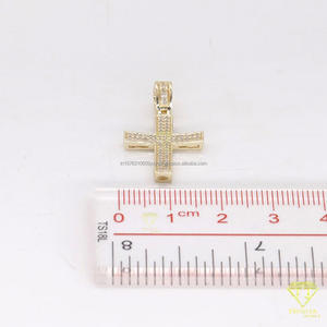 Pendentif moderne en argent 925 plaqué or rhodié avec croix certifiée GIA et diamants de laboratoire VVS de qualité supérieure, style hip-hop - Product Image 3