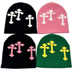 Character Pattern Jacquard <b>Beanie</b> Hat Unisex Knitted Winter Cap 50-52cm Y2K Street Style Adult Casual Wear - Product Image 1