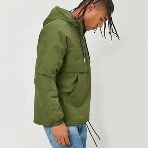 Blouson bombardier imperméable à demi-fermeture éclair à col montant pour extérieur automne-hiver personnalisé pour hommes grande taille - Product Image 4