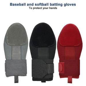 Protector de Palma para Béisbol KATBROS INDUSTRIES, Gris, Rojo, Azul, Negro, Correa Ajustable, Tejido Resistente, para Mano Derecha - Product Image 2