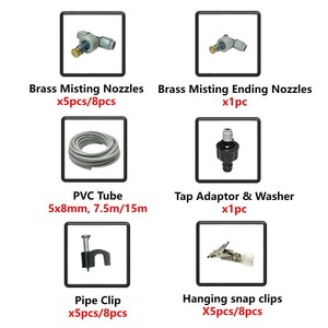 Sistema de Nebulización para Jardín King-Flow, Boquillas Ajustables con Rotación de 360°, Fácil Instalación, Material de PVC, Capacidad de 2.5L - Product Image 6