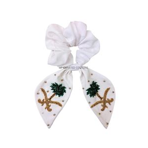 Coletero de lujo hecho a mano con cuentas de semillas y largas cintas, bordado de conchas de animales marinos y perlas, para mujer, estilo oceánico. - Product Image 3