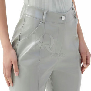 Pantalon en cuir élégant pour femme, coupe skinny, taille haute, design ajusté pour un look décontracté moderne et une tenue de soirée. - Product Image 5