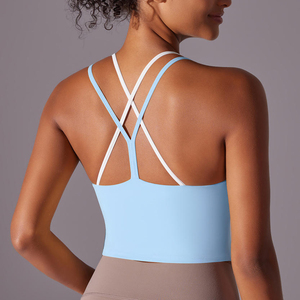 สปอร์ตบราคุณภาพระดับมืออาชีพ รองรับสูง สำหรับผู้หญิง แห้งเร็ว ปรับแต่งได้ สีพื้น สำหรับโยคะ วิ่ง และออกกำลังกาย - Product Image 6