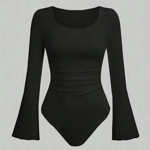 Stylish Design One Piece <b>Bodysuits</b> Premium Cotton Breathable Swimwear Women's Sleeveless Summer Casual Swimsuit - Product Image 1