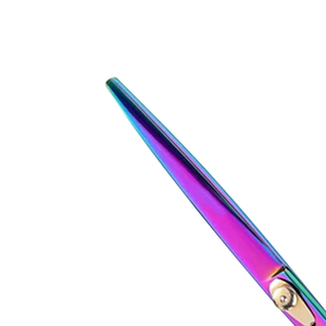 Ciseaux professionnels pour la coupe de cheveux et le toilettage des animaux de compagnie, couleur arc-en-ciel, 6,5 pouces, 7 pouces, acier inoxydable, ciseaux de salon, ciseaux de barbier - Product Image 3