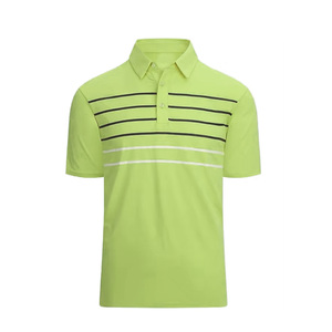 Polo rayé pour homme, idéal pour les loisirs en plein air, protection UV, léger, pour le golf estival et les clubs de campagne - Product Image 2