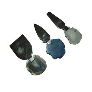 Juego de cuchillos para queso de madera con acabado pulido, hoja de acero inoxidable, para servir en tablas de charcutería, accesorios gourmet para queso. - Product Image 2