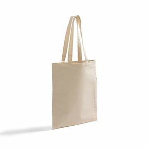 Sac fourre-tout plat en coton biologique naturel avec poignée en tissu, personnalisable avec logo, vente en gros, promotionnel, écologique, pour le marché et le shopping - Product Image 4