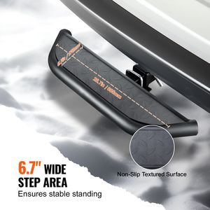 Robusto Supporto per Gancio di Traino in Acciaio da 2 Pollici con Capacità di Carico di 350 LBS, Protezione per Paraurti Posteriore con Blocco a Perno, Impressionanti Supporti per Gancio di Traino - Product Image 4