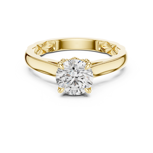 Yellow Gold Plated 925 Sterling Silver Moissanite <b>Diamond</b> <b>Ring</b> Wholesale Jewelry Manufacturer Supplier - Product Image 1