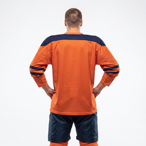 เสื้อฮอกกี้น้ำแข็งตาข่ายผู้ชายแบบซับลิเมชั่น แขนยาว คอวี - Product Image 2