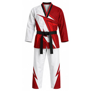 Plus Size Men's Martial Arts Wear Taekwondo Uniform with Custom Logo <b>100</b>% Cotton High Quality Custom Colors - Product Image 2