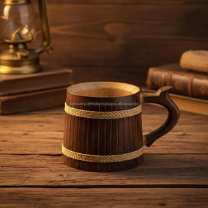 Taza de Café de Madera con Textura Suave, Producto de Exportación de la Mejor Calidad de la India, Diseño de Vajilla con Fino Trabajo Artesanal - Product Image 3